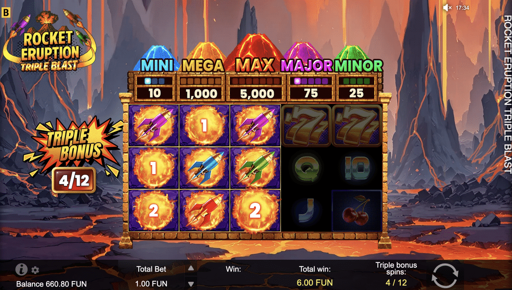 Rocket Eruption Triple Blast Slot - 3 - BitStarz Casino