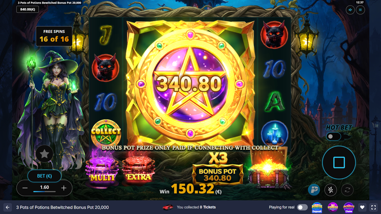 3 Pots of Potions Bewitched Bonus Pot 20,000 Slot - 3 - BitStarz Casino