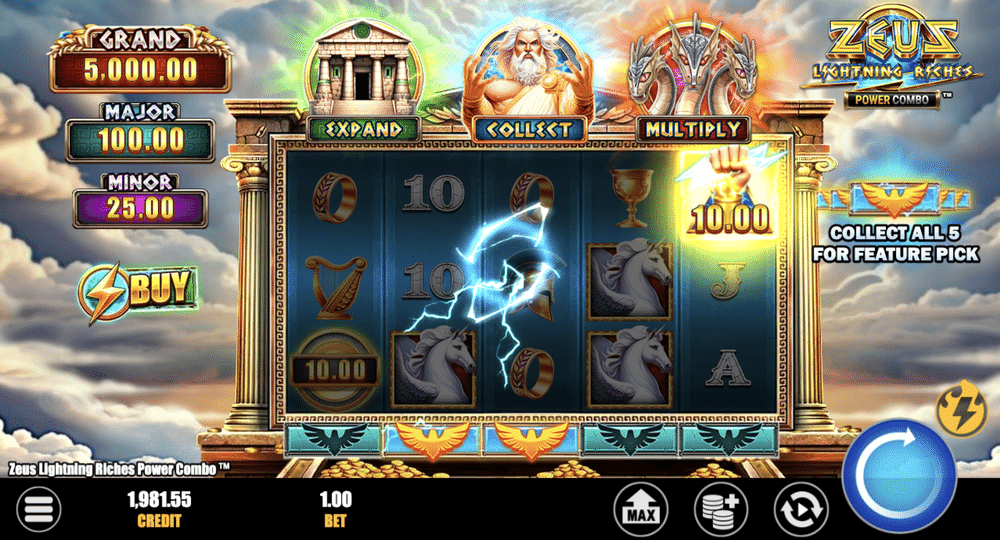 Zeus Lightning Riches Power Combo Slot - 3 - BitStarz Casino