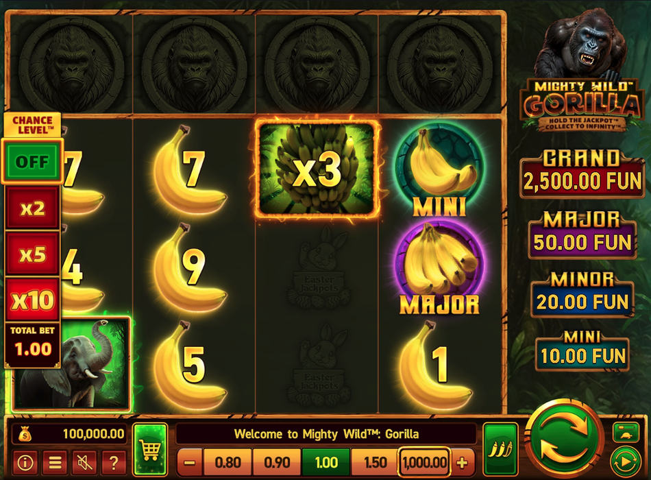 Mighty Wild: Gorilla Easter Jackpots Slot - 1 - BitStarz Casino