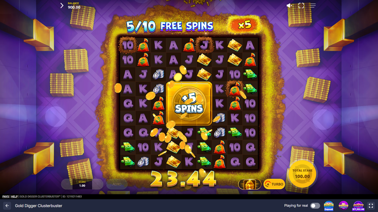 Gold Digger Clusterbuster Slot - 2 - BitStarz Casino