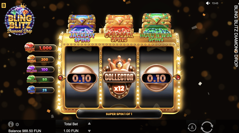 Bling Blitz Diamond Drop Slot - 1 - BitStarz Casino