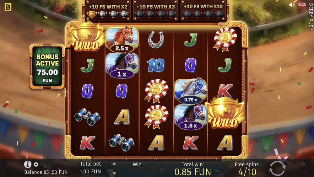 Derby Rush Slot - 1 - BitStarz Casino