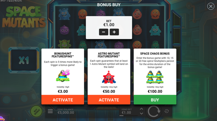 Space Mutants Slot - 3 - BitStarz Casino