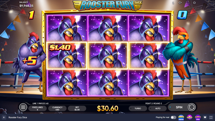 Rooster Fury Dice Slot - 3 - BitStarz Casino