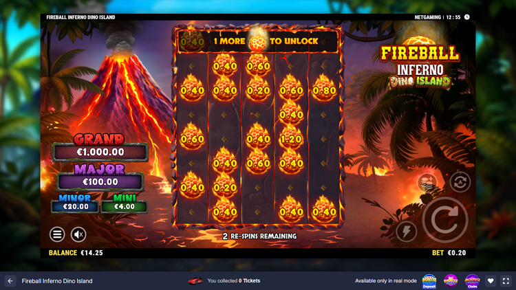 Fireball Inferno Dino Island Slot - 2 - BitStarz Casino