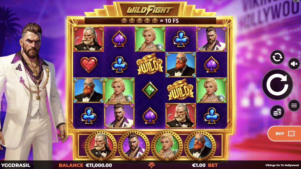 Vikings Go To Hollywood Wild Fight Rushing Wilds Slot - 1 - BitStarz Casino