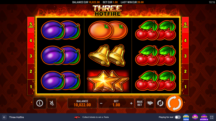 Three Hotfire Slot - 1 - BitStarz Casino