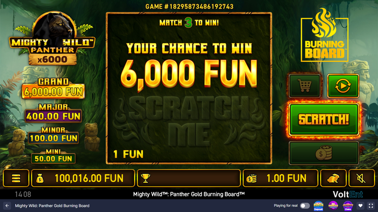 Mighty Wild: Panther Gold Burning Board - 1 - BitStarz Casino