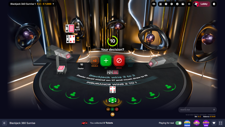 Blackjack 360 Sunrise - 2 - BitStarz Casino