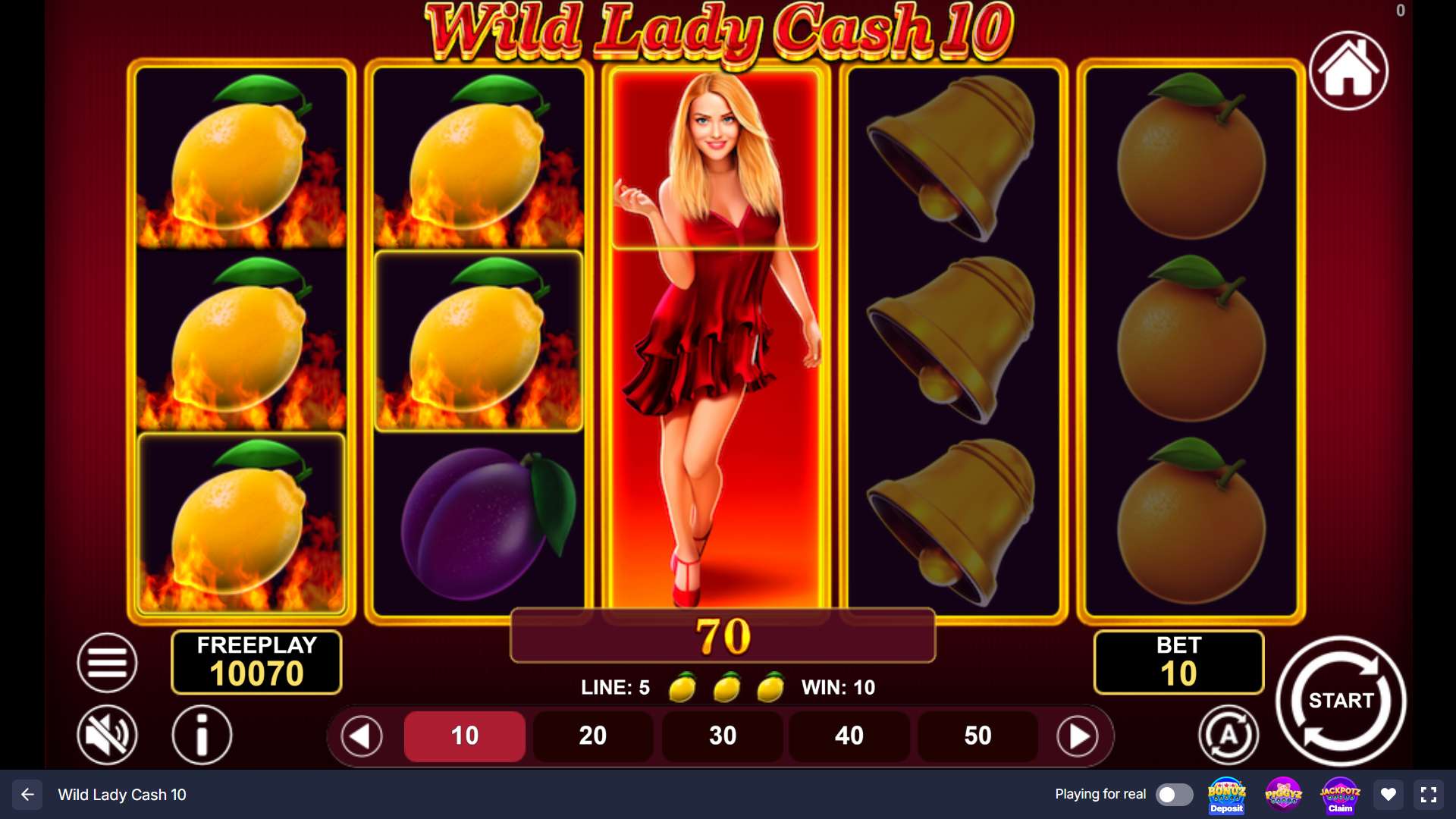Wild Lady Cash 10 Slot - 1 - BitStarz Casino