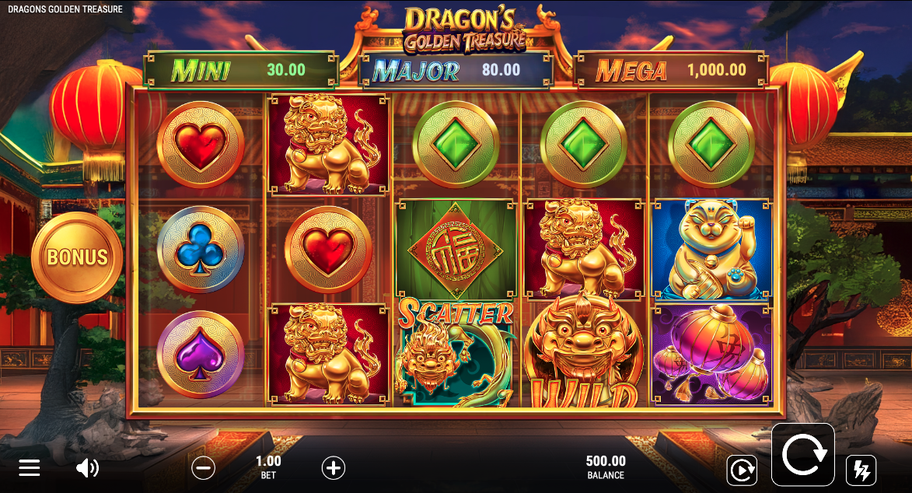 Dragon's Golden Treasure Slot - 1 - BitStarz Casino
