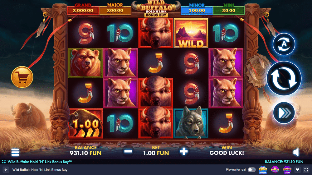 Wild Buffalo Hold 'N' Link Bonus Buy Slot - 1 - BitStarz Casino