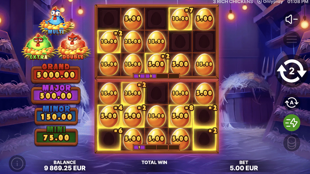 3 Rich Chickens Slot - 1 - BitStarz Casino