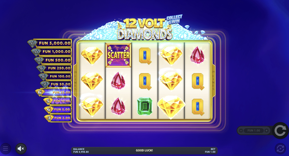 12 Volt Diamonds Slot - 1 - BitStarz Casino