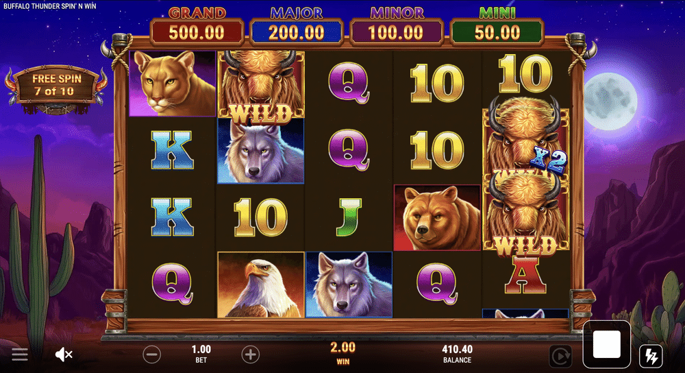 Buffalo Thunder Spin N Win Slot - 2 - BitStarz Casino