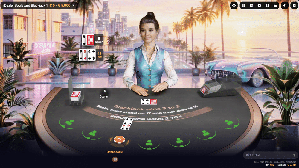 iDealer Boulevard Blackjack - 1 - BitStarz Casino