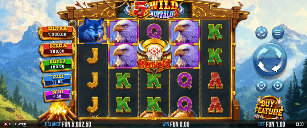 5 Wild Buffalo 3 Slot - 1 - BitStarz Casino