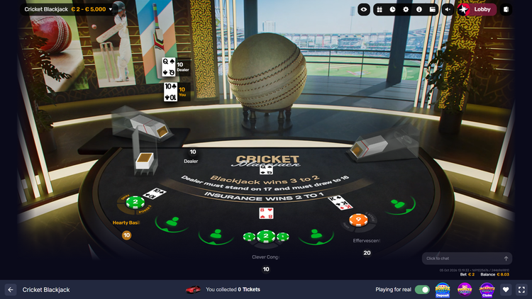 Cricket Blackjack - 1 - BitStarz Casino