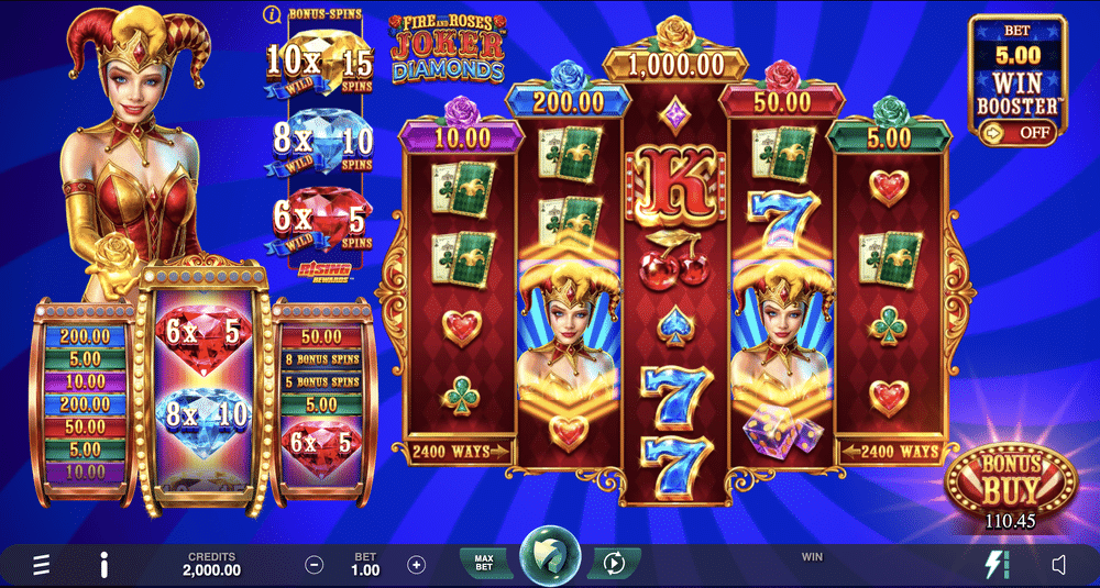 Fire and Roses Joker Diamonds Slot - 1 - BitStarz Casino