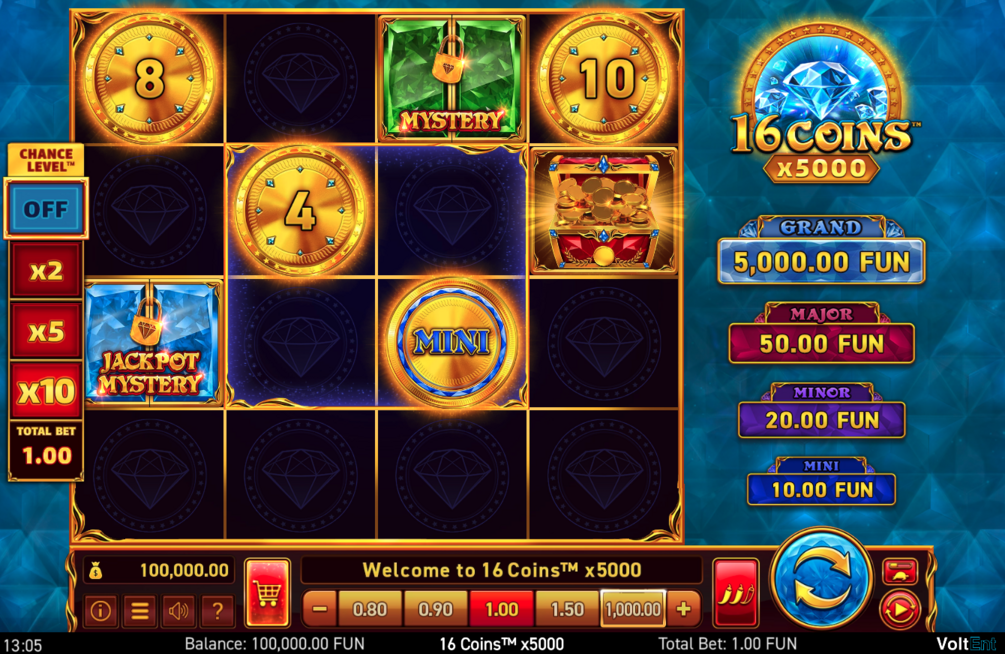 16 Coins x5000 Slot - 1 - BitStarz Casino