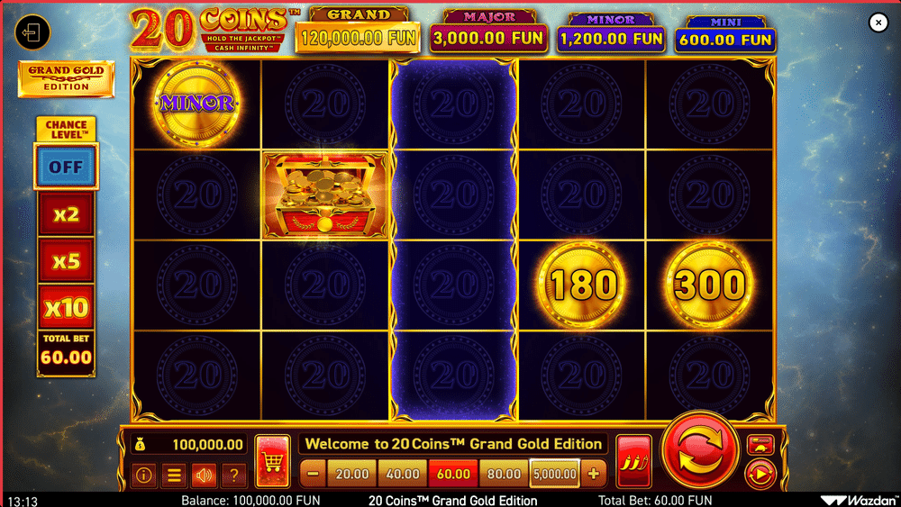 20 Coins Grand Gold Edition Slot - 1 - BitStarz Casino