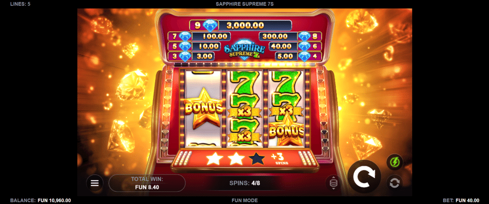 Sapphire Supreme 7s Slot - 2 - BitStarz Casino