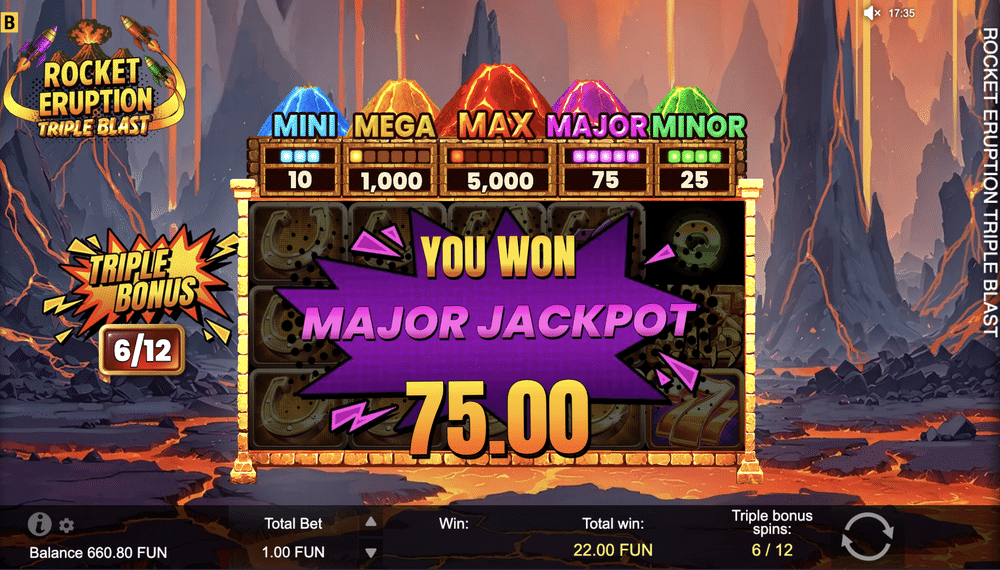 Rocket Eruption Triple Blast Slot - 4 - BitStarz Casino