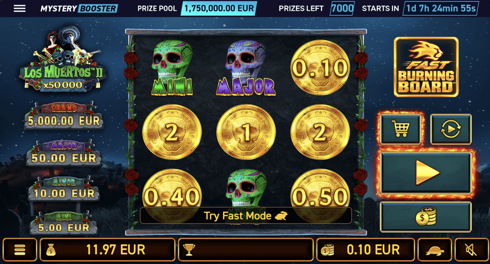 Los Muertos Fast II Burning Board - 1 - BitStarz Casino