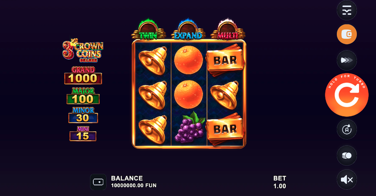 3 Crown Coins Deluxe Slot - 1 - BitStarz Casino