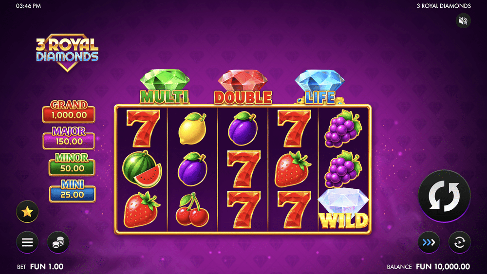 3 Royal Diamonds Slot - 1 - BitStarz Casino