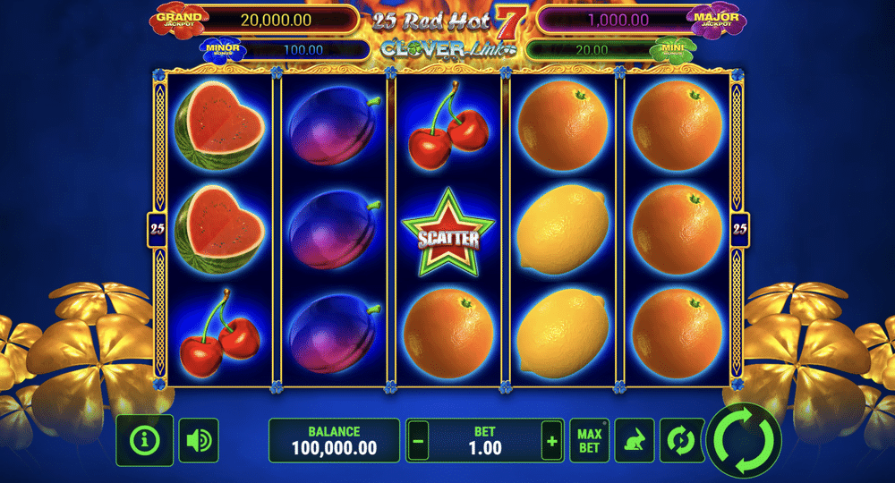 25 Red Hot 7 Clover Link Slot - 1 - BitStarz Casino