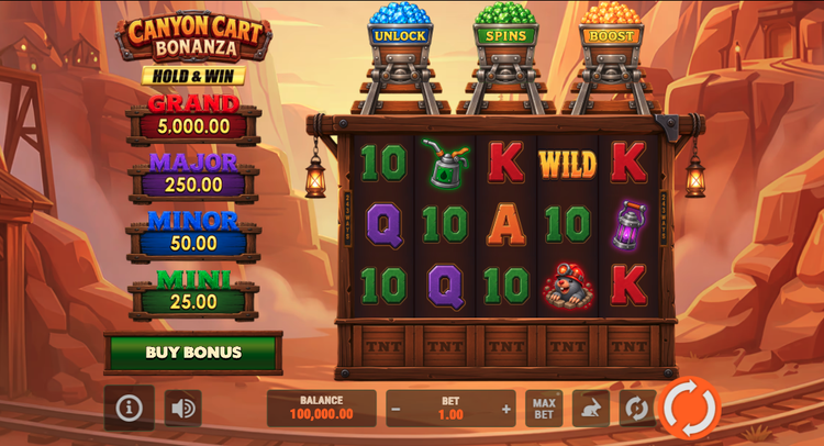 Canyon Cart Bonanza: Hold & Win Slot - 1 - BitStarz Casino