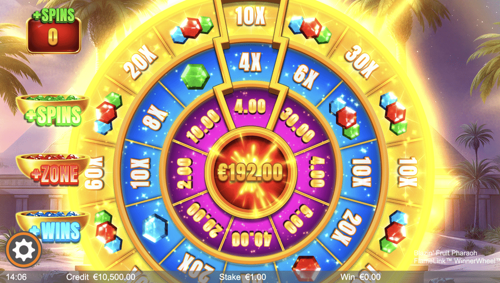 Blazin' Fruit Pharaoh FlameLink Winner Wheel Slot - 2 - BitStarz Casino