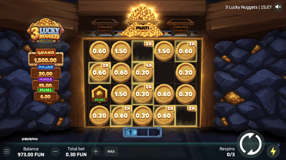 3 Lucky Nuggets Slot - 2 - BitStarz Casino