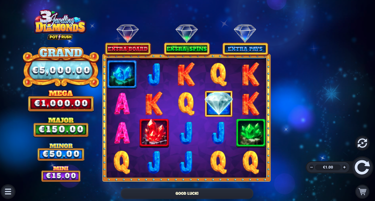 3 Jewelling Diamonds Slot - 1 - BitStarz Casino