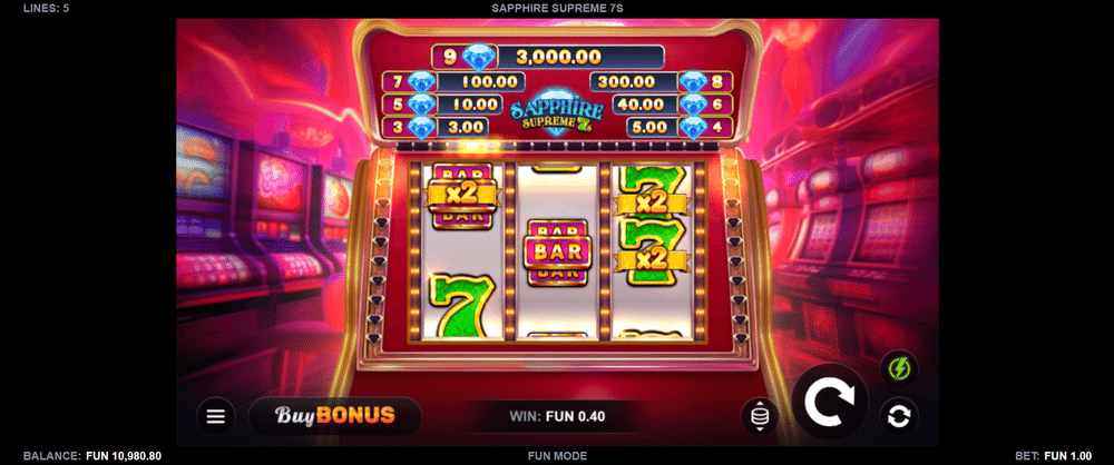 Sapphire Supreme 7s Slot - 1 - BitStarz Casino