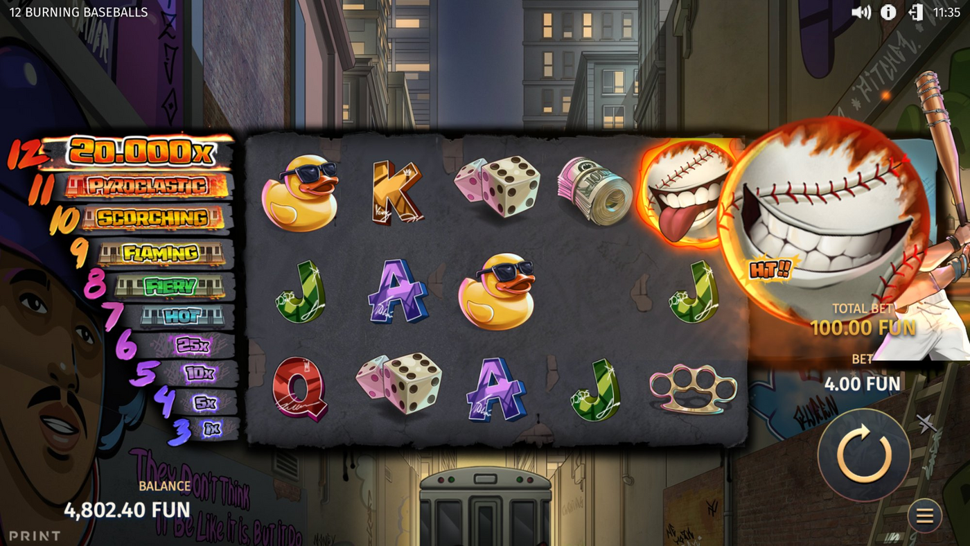 12 Burning Baseballs Slot - 3 - BitStarz Casino