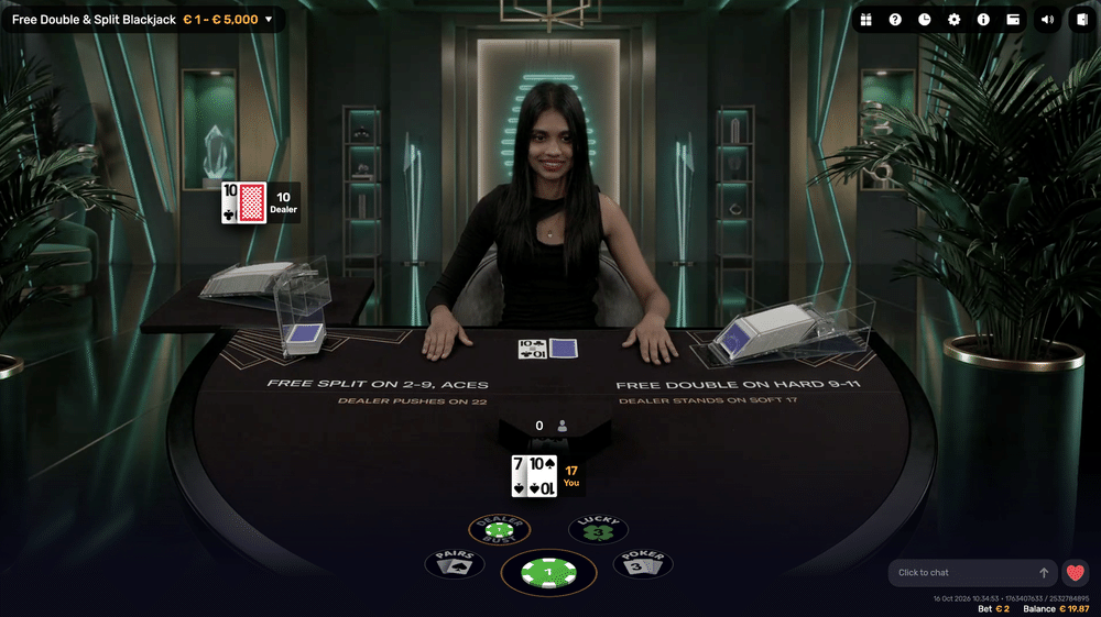 Free Double & Split Blackjack - 1 - BitStarz Casino