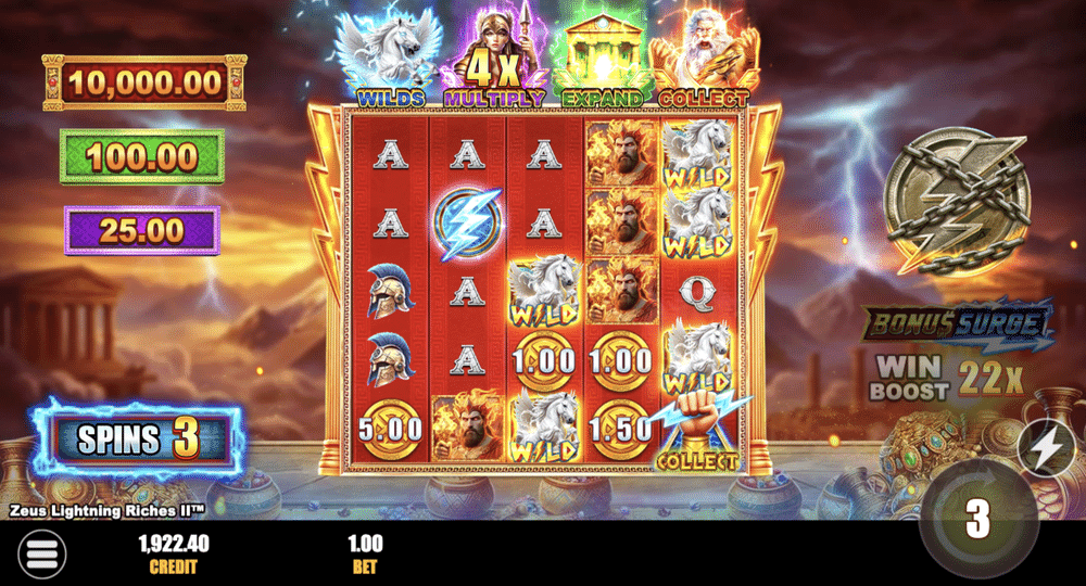 Zeus Lightning Riches II Slot - 2 - BitStarz Casino