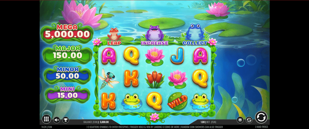 3 Mad Frogs Slot Review - 1 - BitStarz Casino