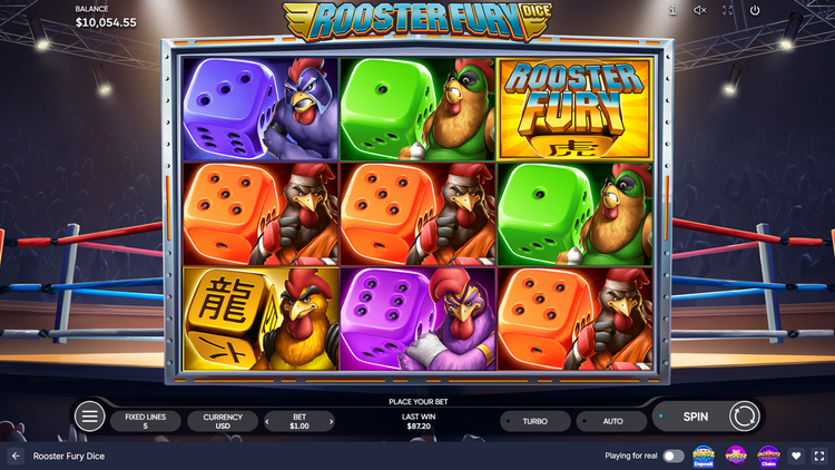 Rooster Fury Dice Slot - 1 - BitStarz Casino