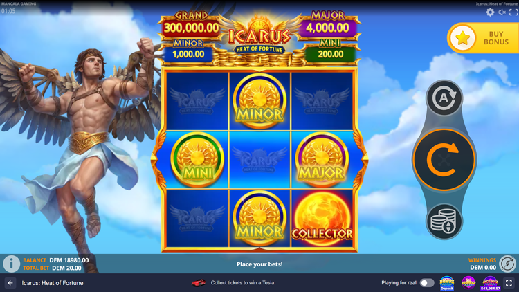 Icarus: Heat of Fortune Slot - 1 - BitStarz Casino