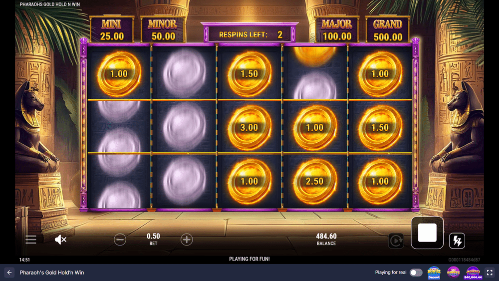 Pharaoh's Gold Hold'n Win Slot - 3 - BitStarz Casino