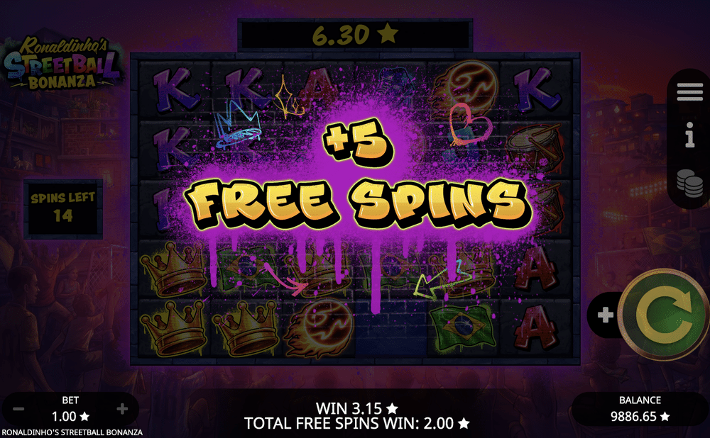 Ronaldinho’s Streetball Bonanza Slot - 2 - BitStarz Casino