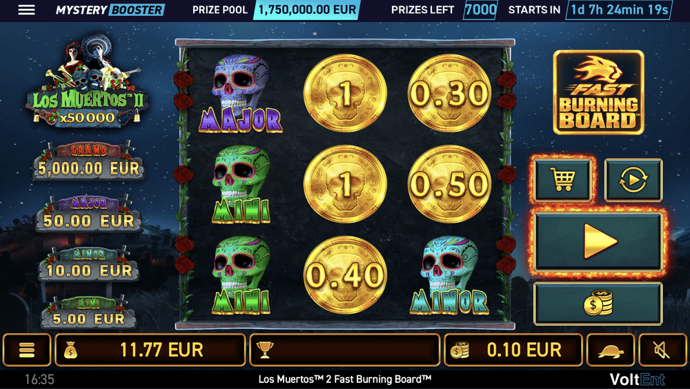 Los Muertos Fast II Burning Board - 2 - BitStarz Casino