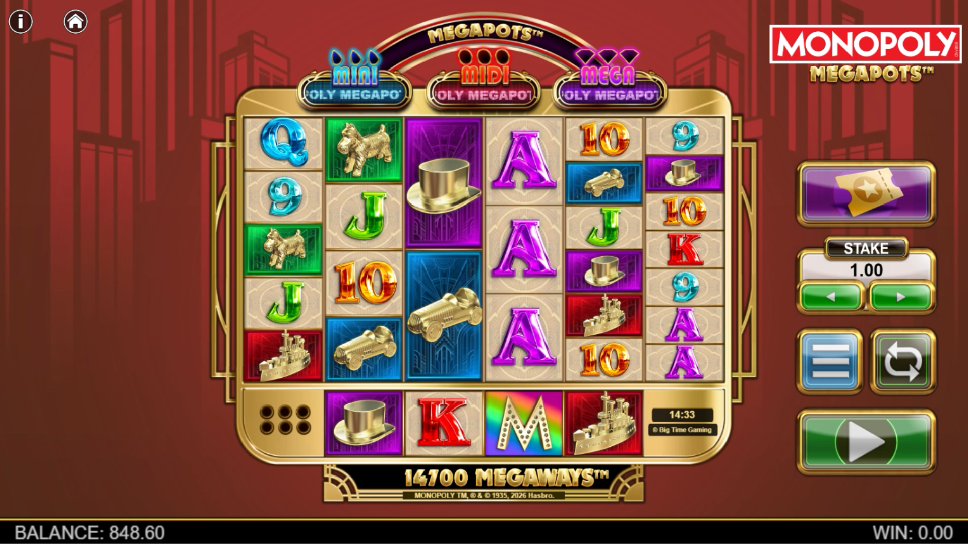 Monopoly Megapots Slot - 1 - BitStarz Casino