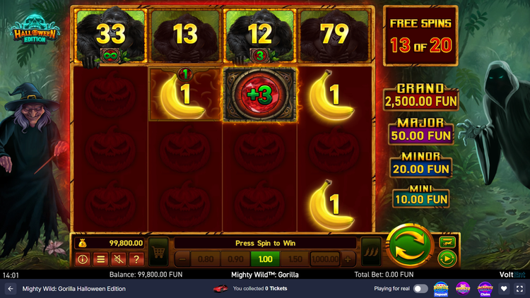 Mighty Wild: Gorilla Halloween Edition Slot - 2 - BitStarz Casino