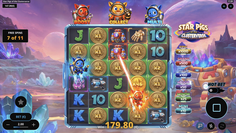 Star Pigs of the Clusterverse Slot - 2 - BitStarz Casino