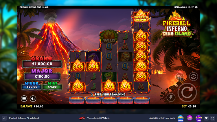 Fireball Inferno Dino Island Slot - 3 - BitStarz Casino